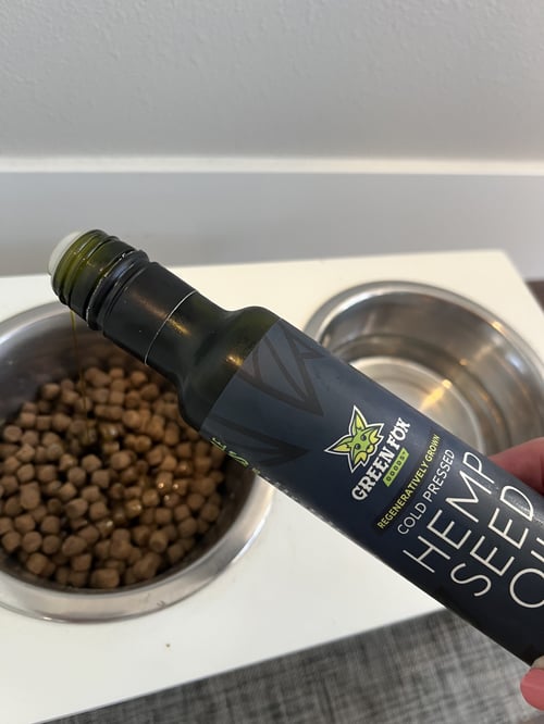 Hemp seed oil for animals